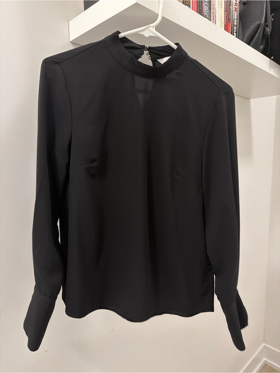 H&M Tops - H&M Black Mock-Neck Long-Sleeve Women's Top